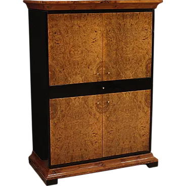 Credenza alta porta TV in stile Biedermeier in radica, '900