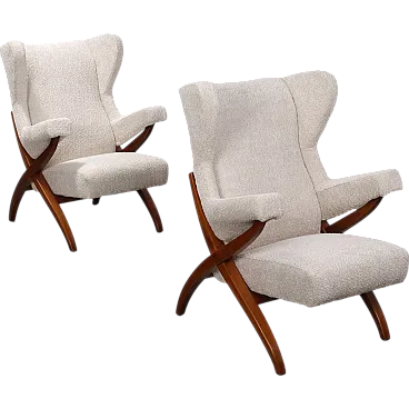 Pair of Fiorenza armchairs by Franco Albini for Arflex, 20th century