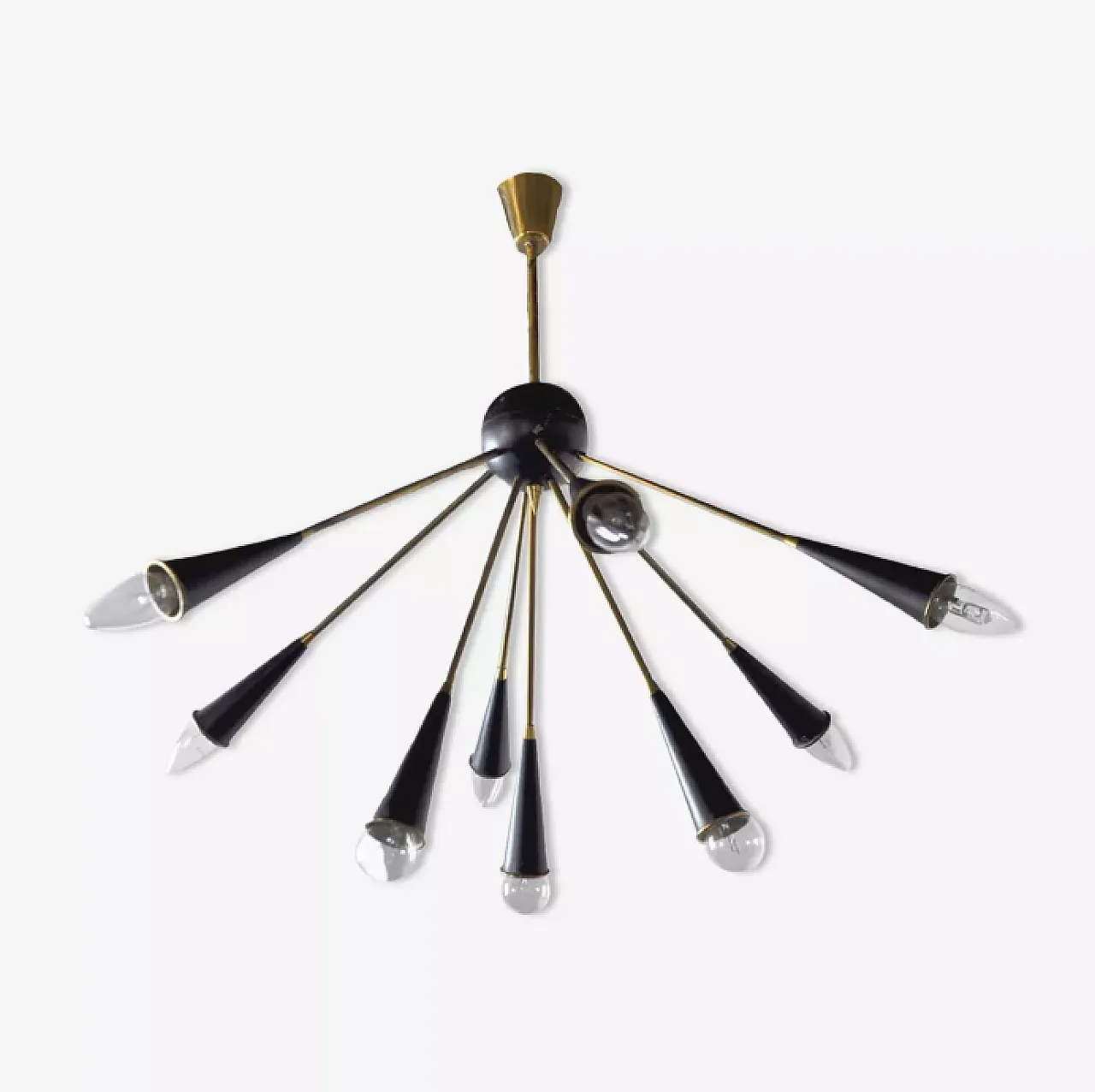 Sputnik 9-arm chandelier, 1960s 1