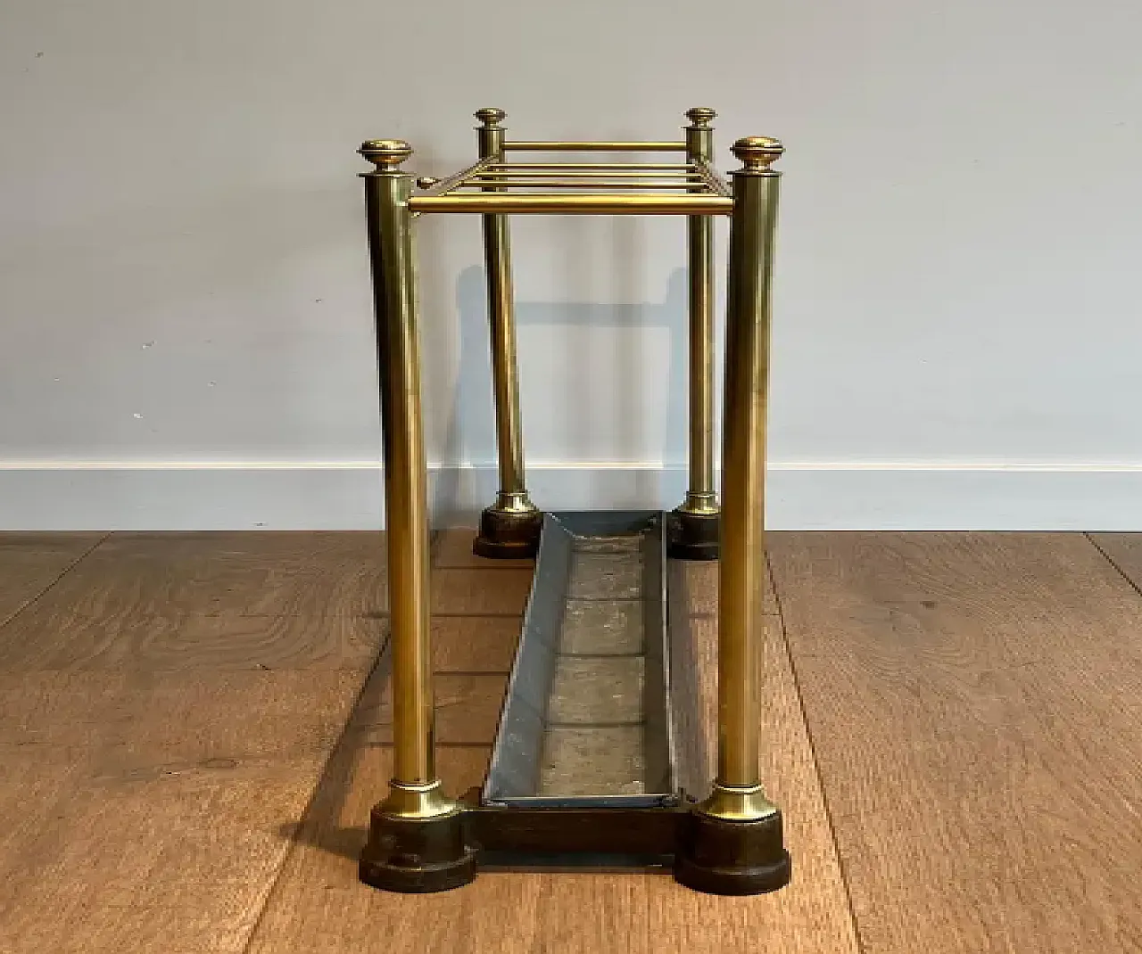 Brass and cast iron umbrella stand, early 20th century 11