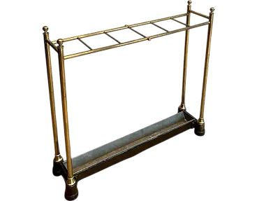 Brass and cast iron umbrella stand, early 20th century