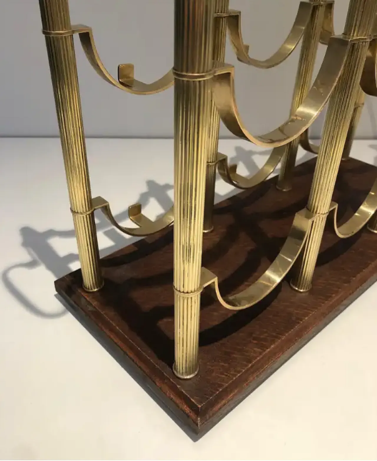 Brass bottle holder by Maison Jansen, 1940s 8