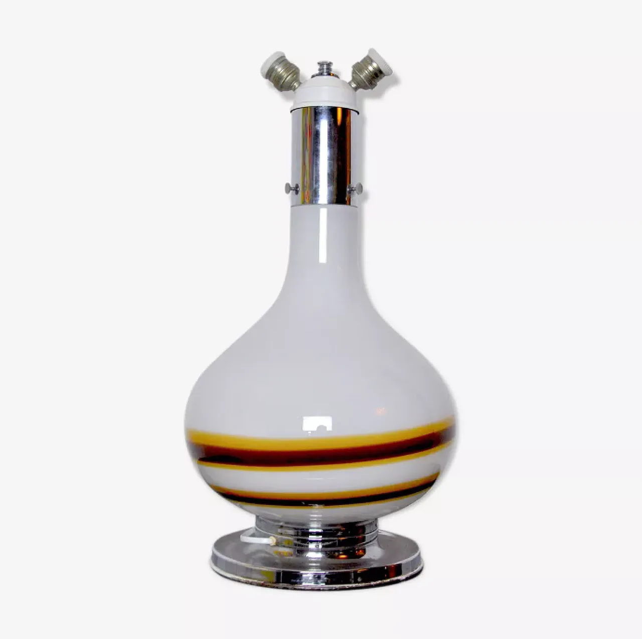 Two-tone Murano glass lamp by Mazzega, 1970s 1