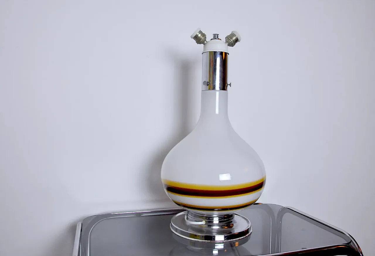 Two-tone Murano glass lamp by Mazzega, 1970s 2