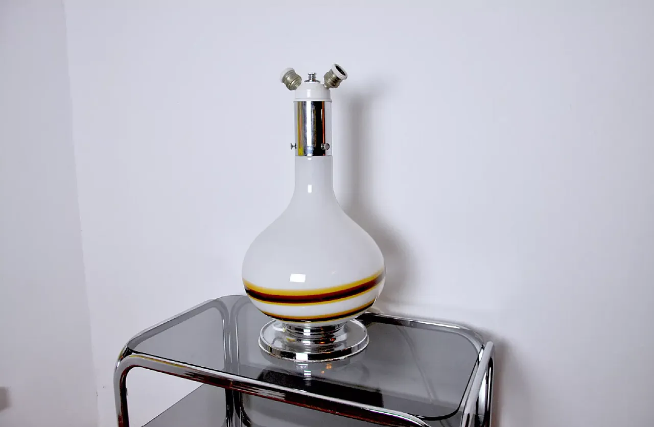 Two-tone Murano glass lamp by Mazzega, 1970s 4