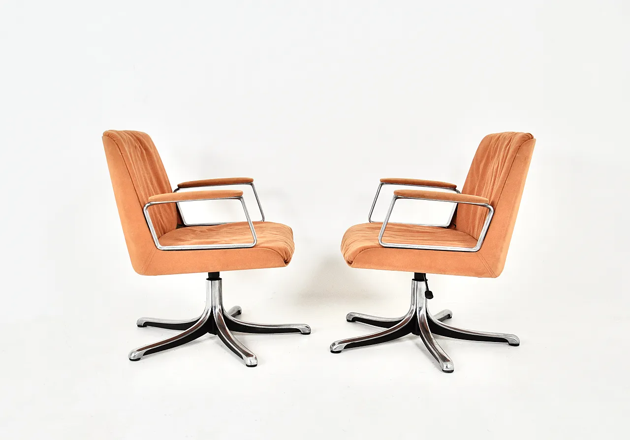 P126 Office Chairs by Osvaldo Borsani for Tecno, 1970s, set of 2 4