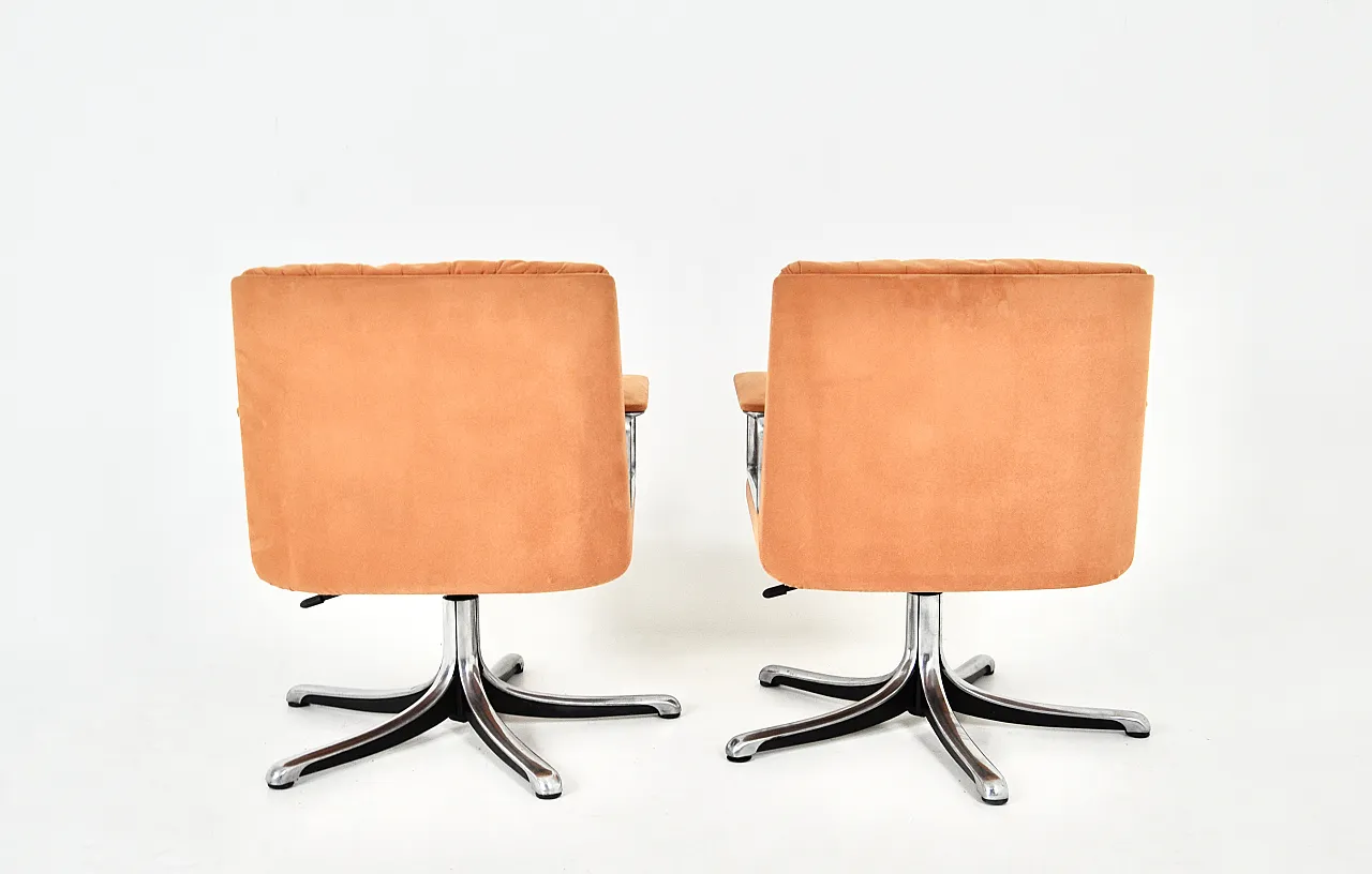 P126 Office Chairs by Osvaldo Borsani for Tecno, 1970s, set of 2 5