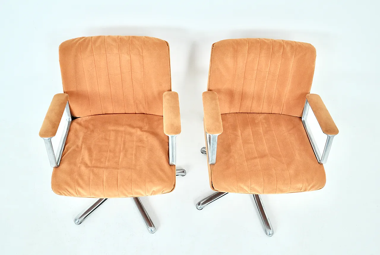 P126 Office Chairs by Osvaldo Borsani for Tecno, 1970s, set of 2 7