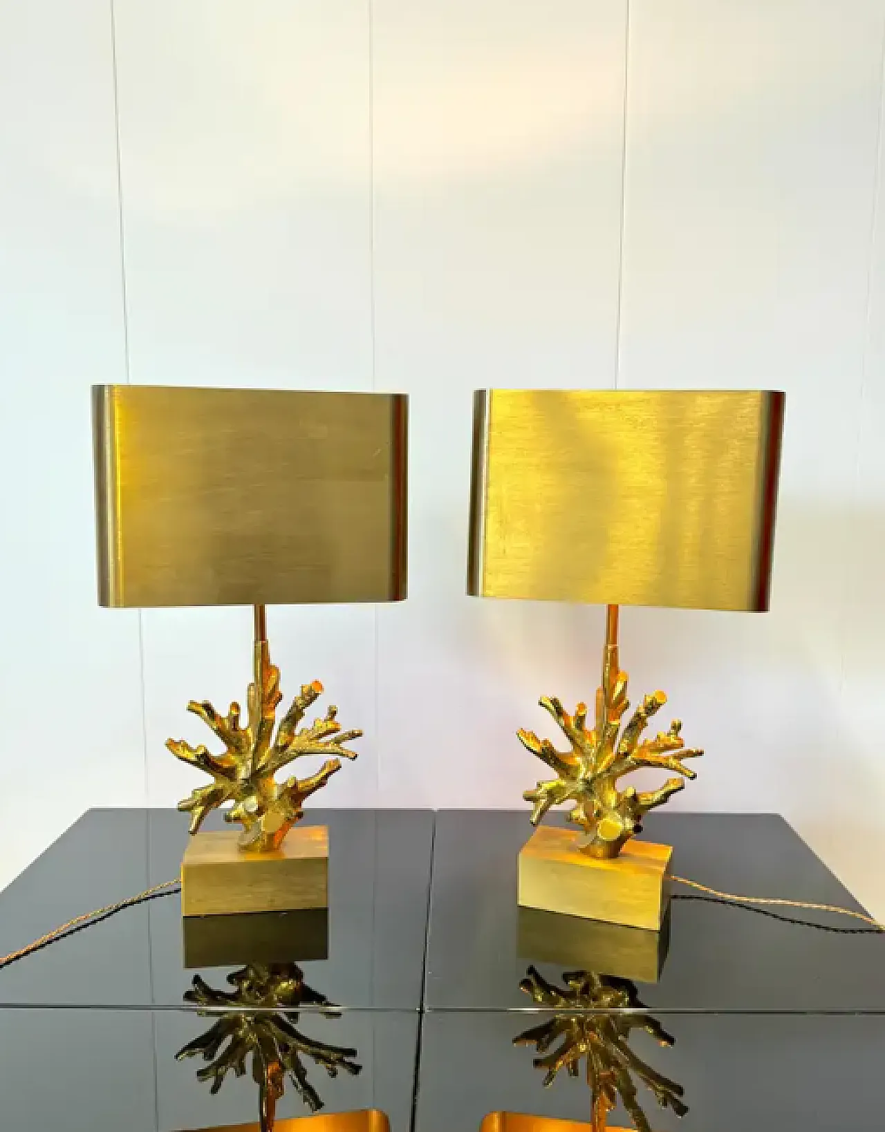 Pair of table lamps by Maison Charles et Fils, 1960s 3