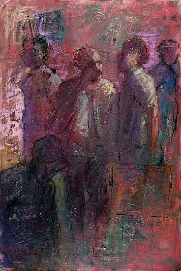 The Two Friends by Renato Criscuolo, oil on canvas, 2000s