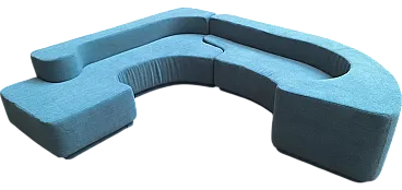 Lara sofa in sky blue boucle by Roberto Pamio for Stilwood, 1970s