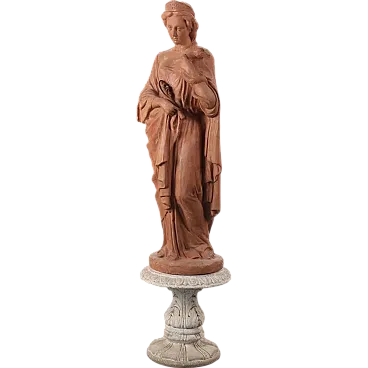 Sculpture allegorical subject terracotta, early 20h century