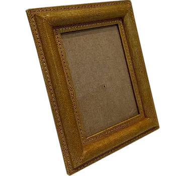 Stitch leather photo frame, 1970s