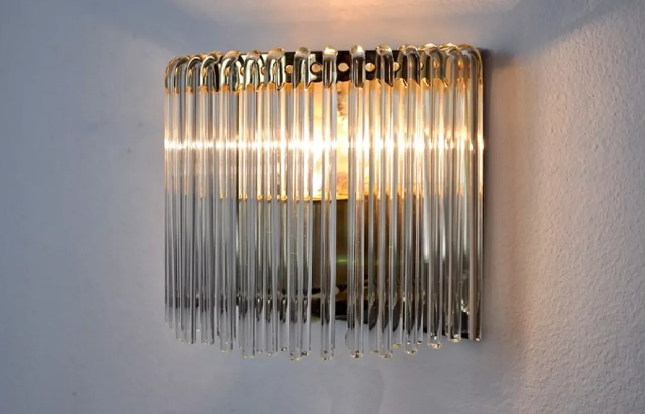 Triedi Murano glass wall lamp, 1970s 8