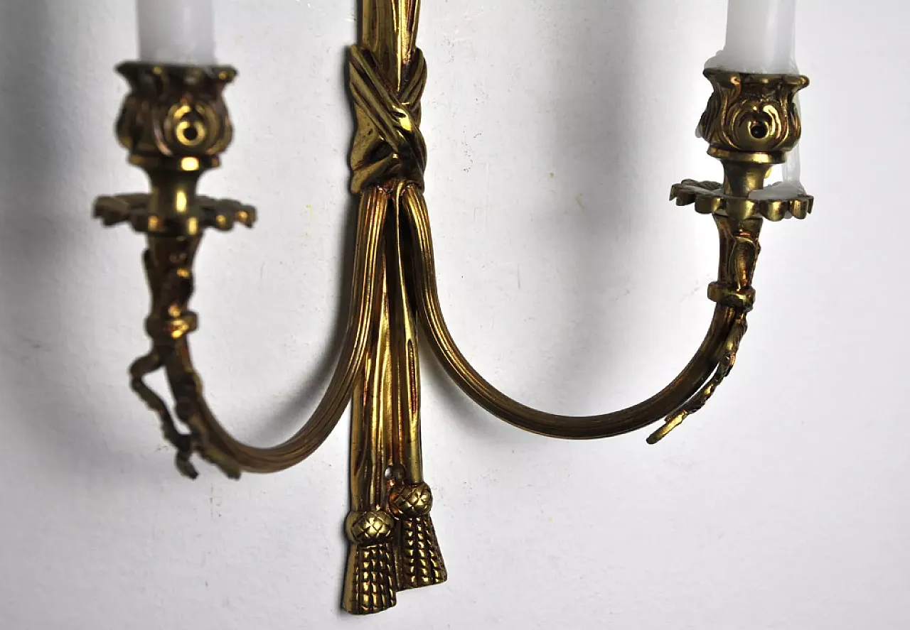 Pair of brass candlesticks, 1980s 4