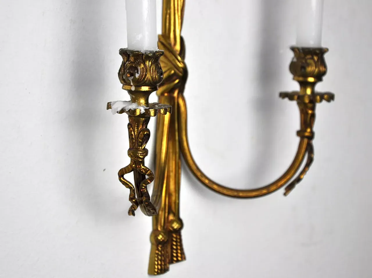 Pair of brass candlesticks, 1980s 5