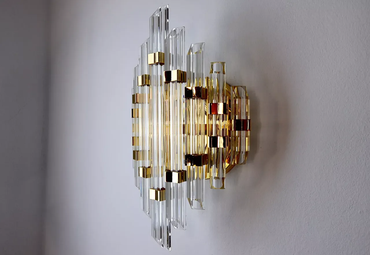 Triedi single wall lamp in Murano glass, 1970s 2