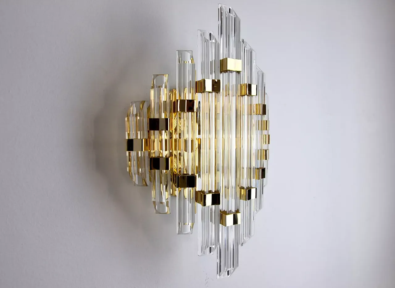 Triedi single wall lamp in Murano glass, 1970s 3