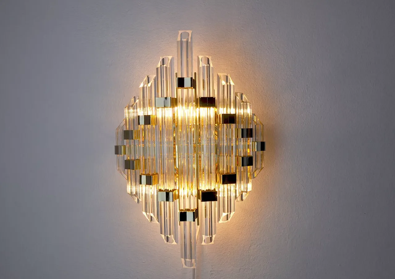 Triedi single wall lamp in Murano glass, 1970s 4