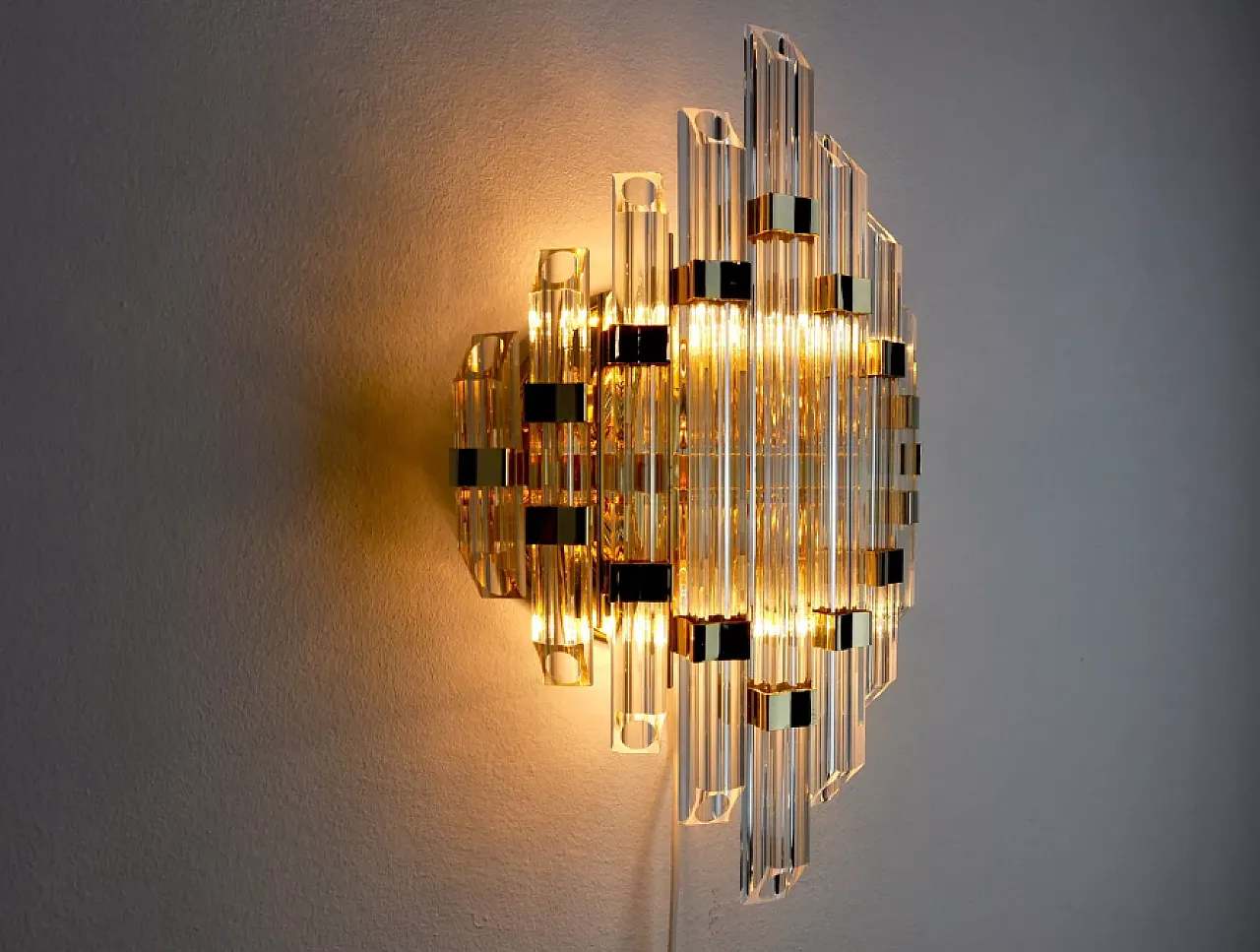 Triedi single wall lamp in Murano glass, 1970s 6