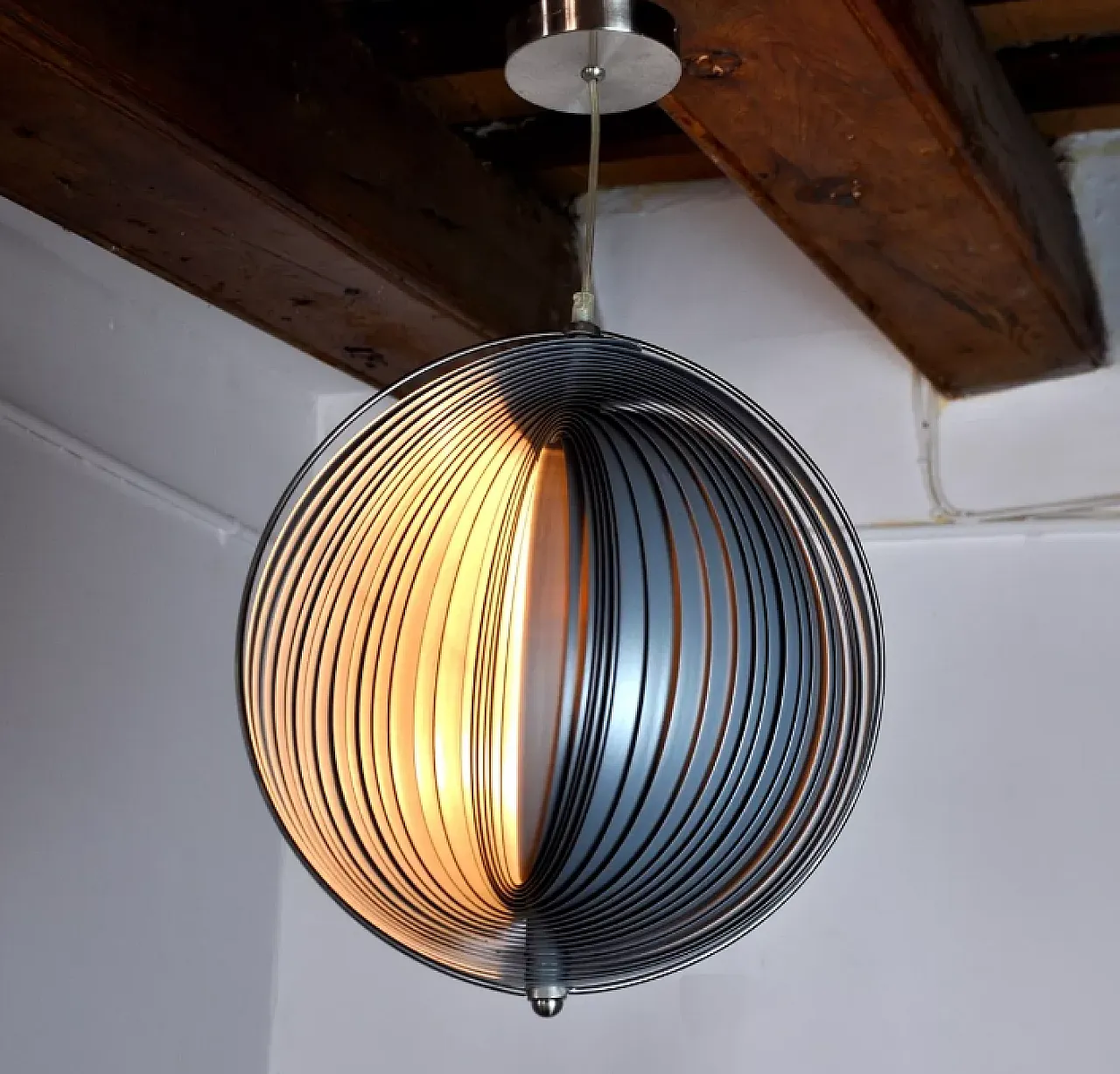 Moon hanging chandelier, 1980s 5