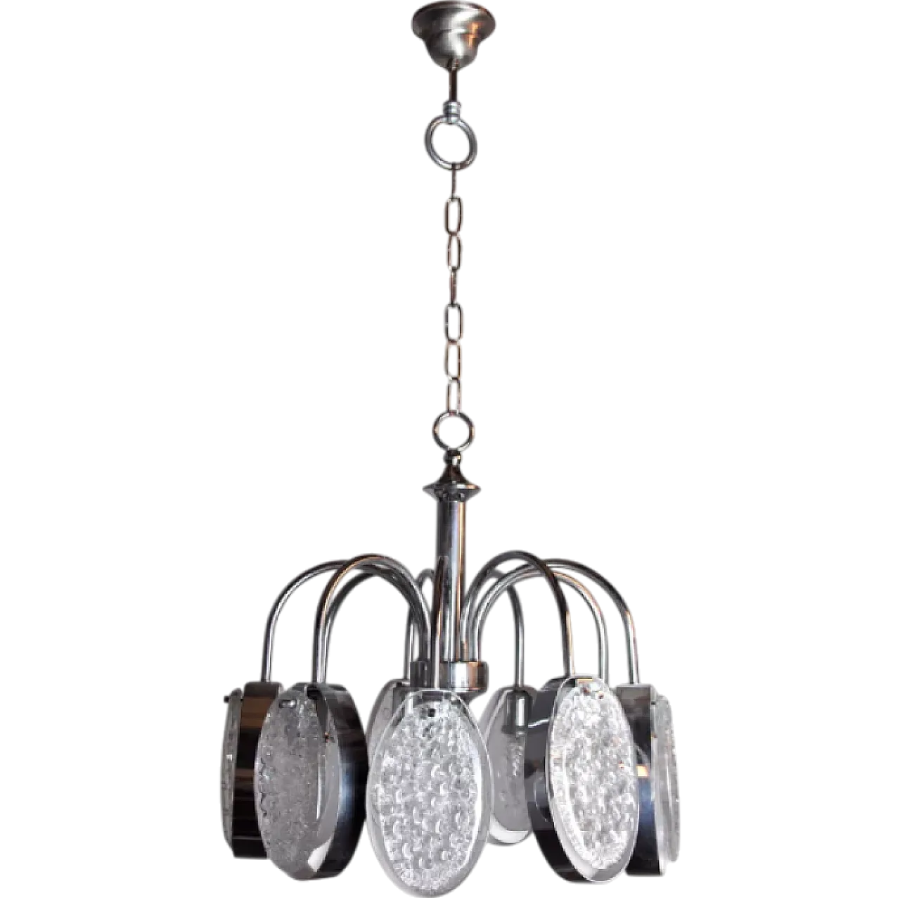 Murano glass chandelier by Mazzega, 1970s 8