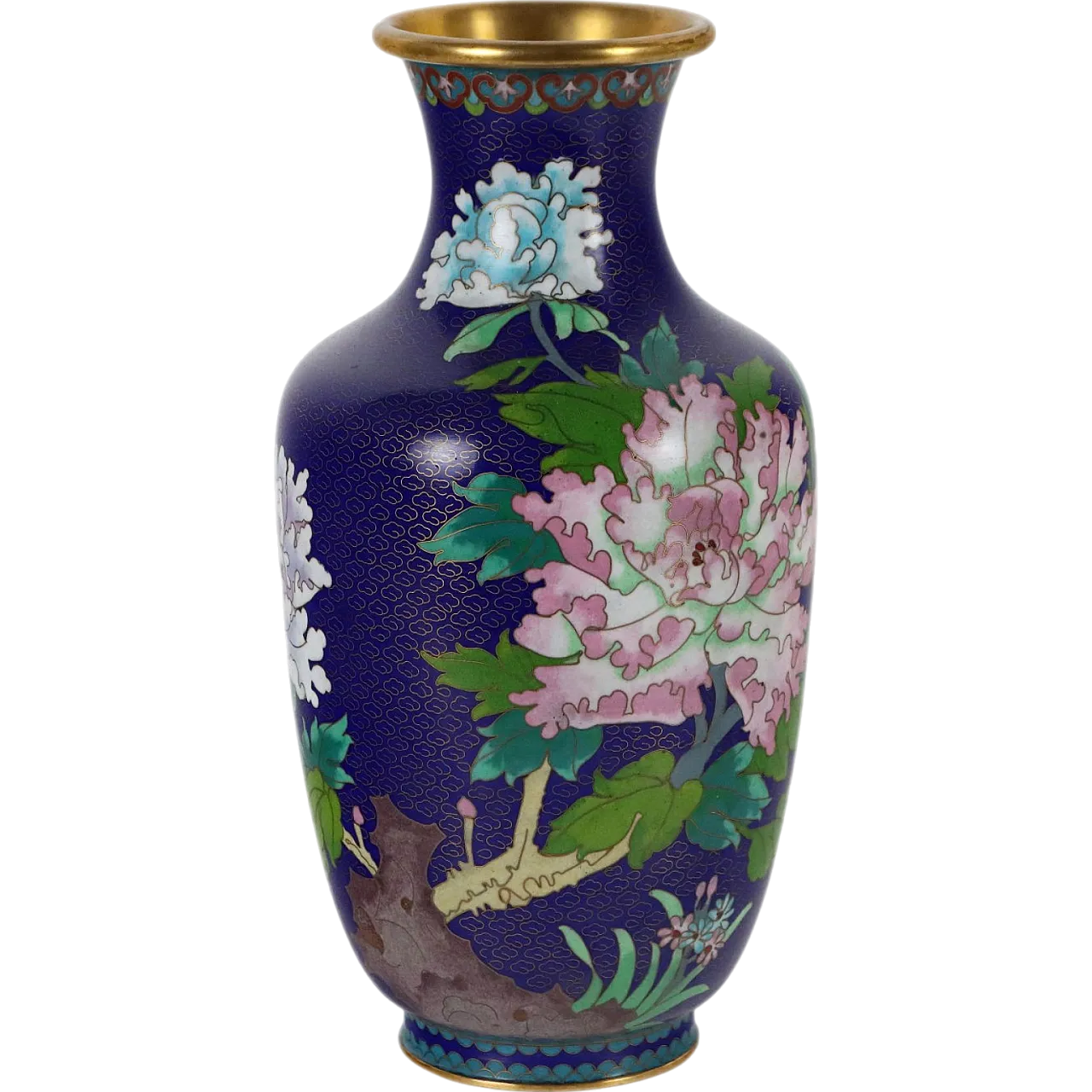 Chinese Cloisonné vase with coloured decoration, 20th century 8