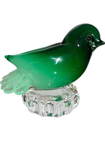 Decorative bird in Murano glass, late 20th century