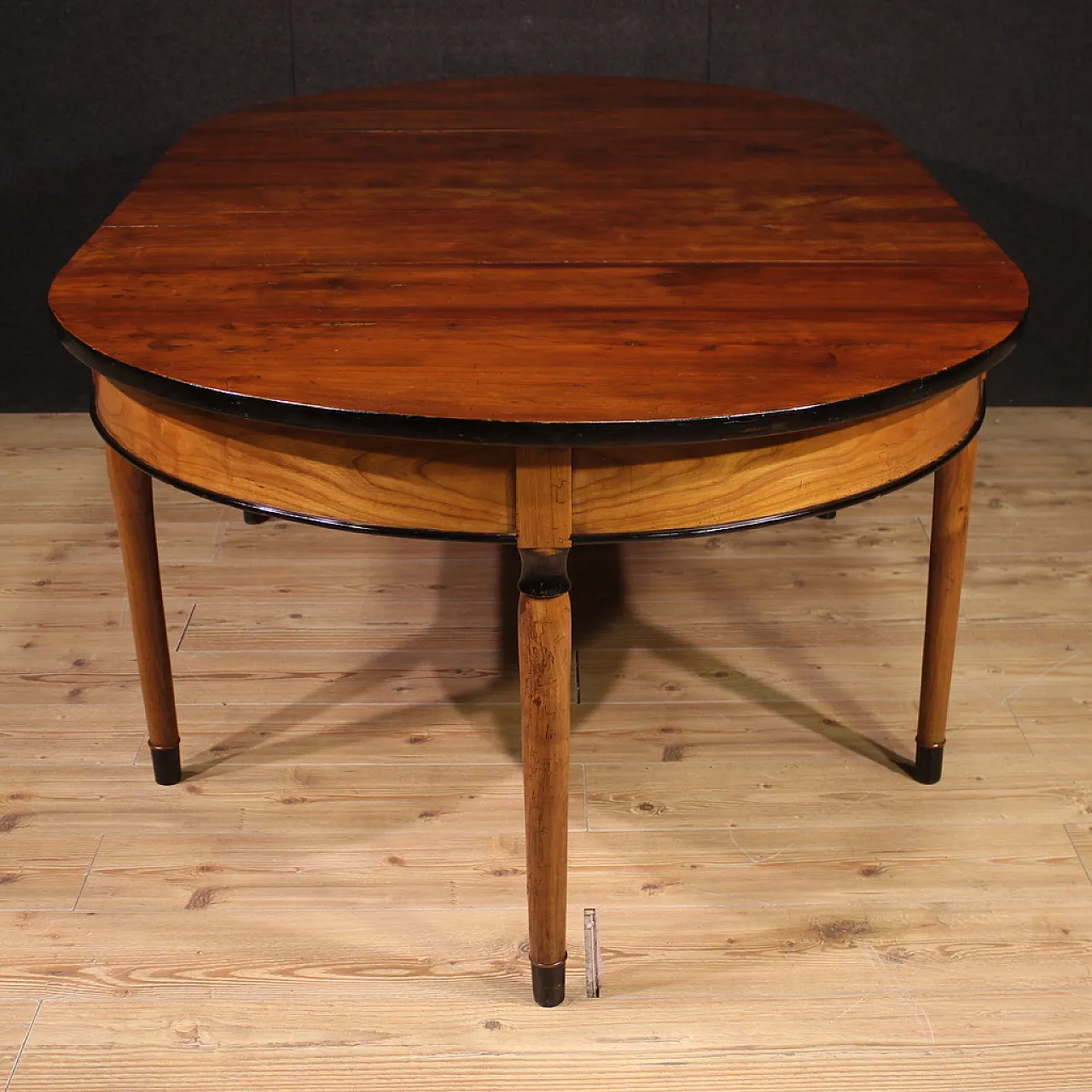 2 Biedermeier style consoles joined in extendable table, 20th century 5