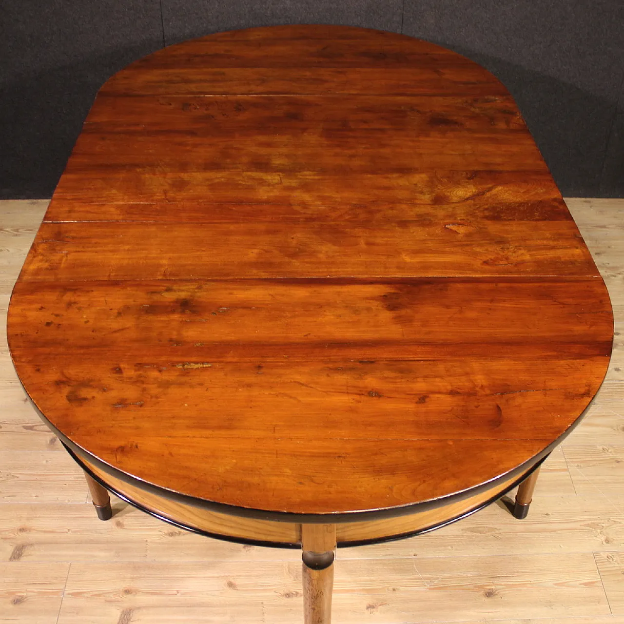 2 Biedermeier style consoles joined in extendable table, 20th century 6