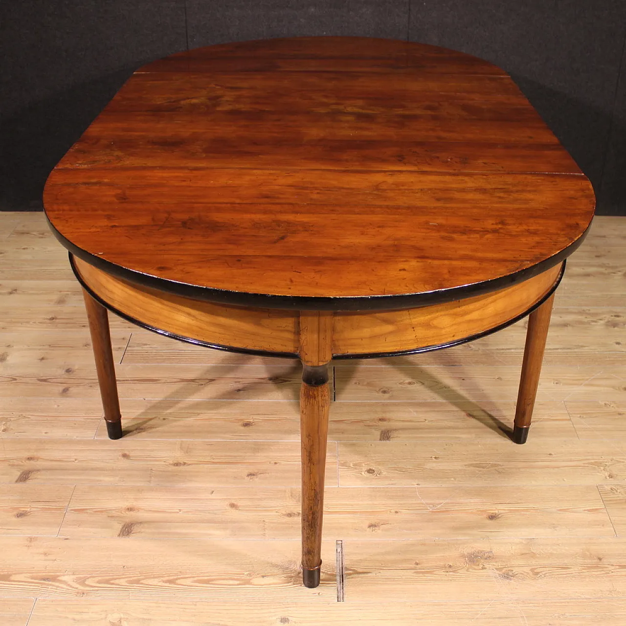 2 Biedermeier style consoles joined in extendable table, 20th century 8