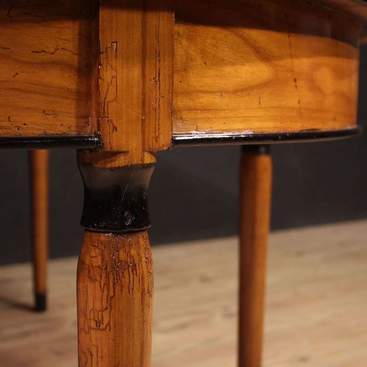 2 Biedermeier style consoles joined in extendable table, 20th century 9