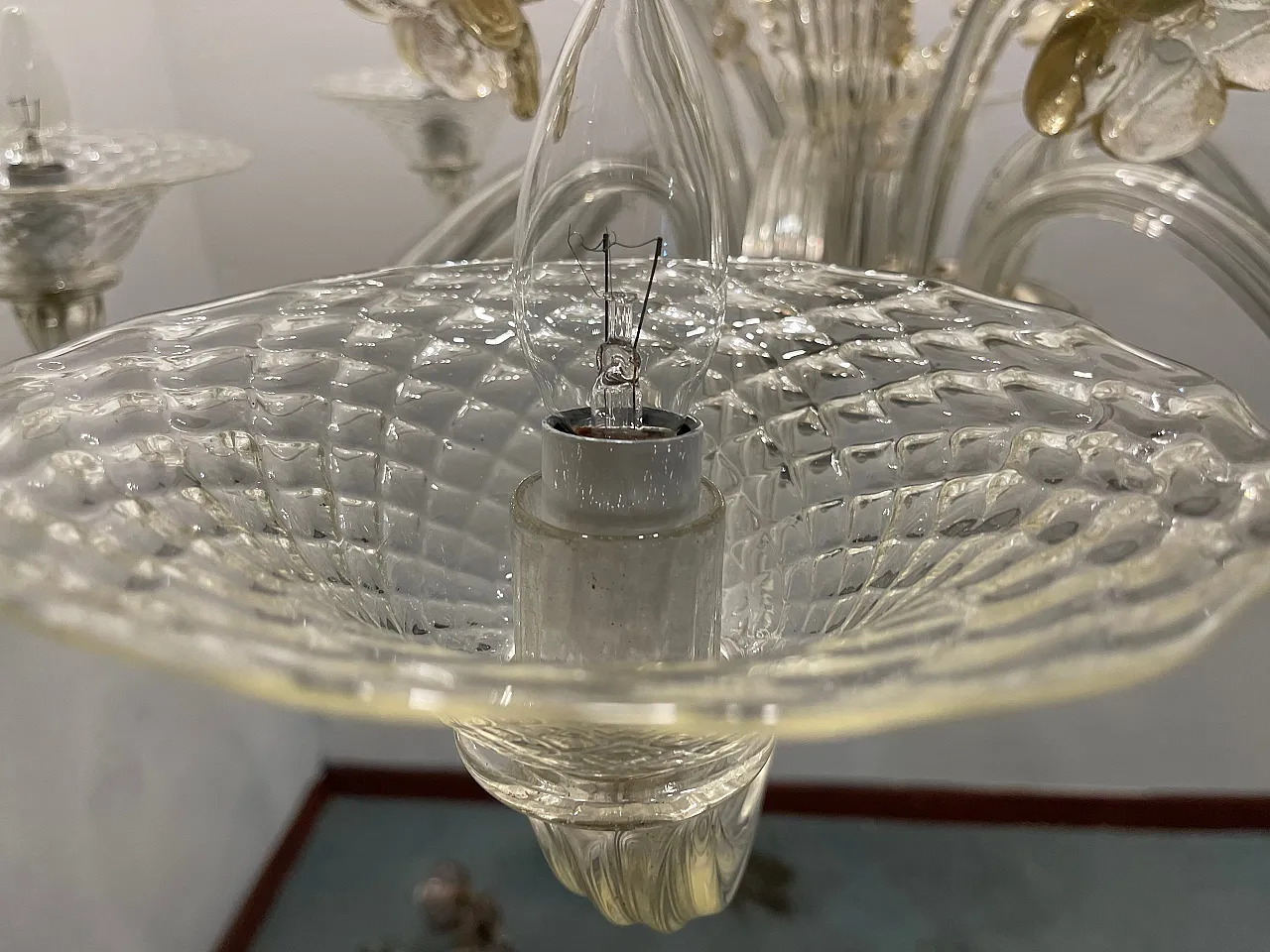 Large Venetian Murano Glass Chandelier, 1960s 7