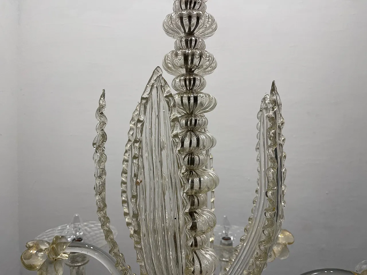 Large Venetian Murano Glass Chandelier, 1960s 10