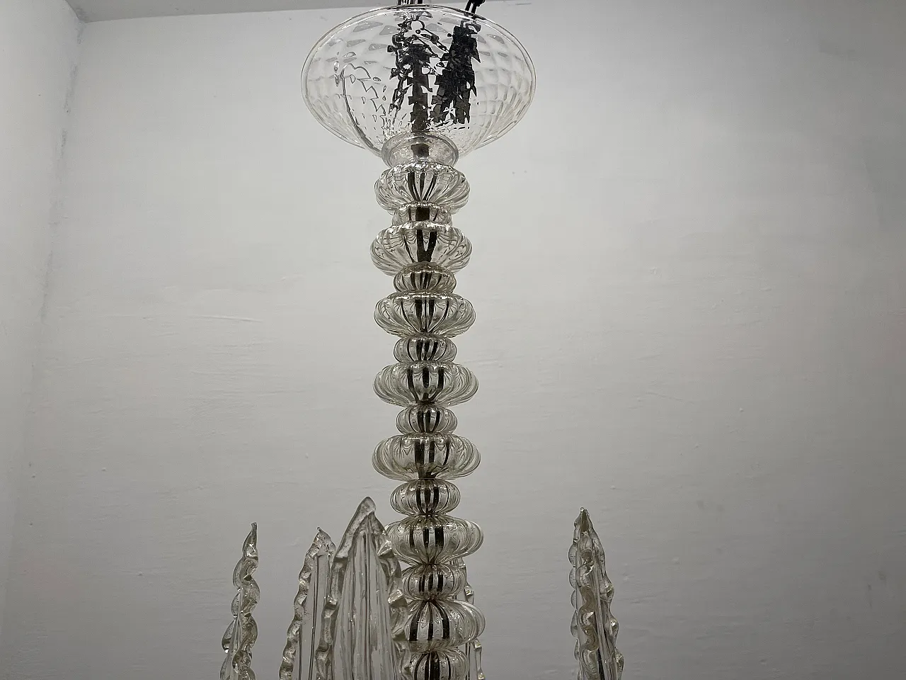 Large Venetian Murano Glass Chandelier, 1960s 12