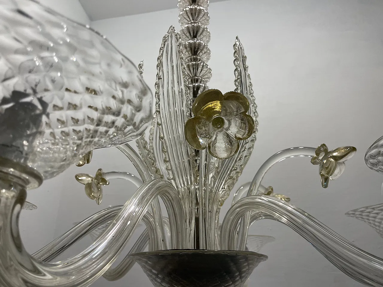 Large Venetian Murano Glass Chandelier, 1960s 15