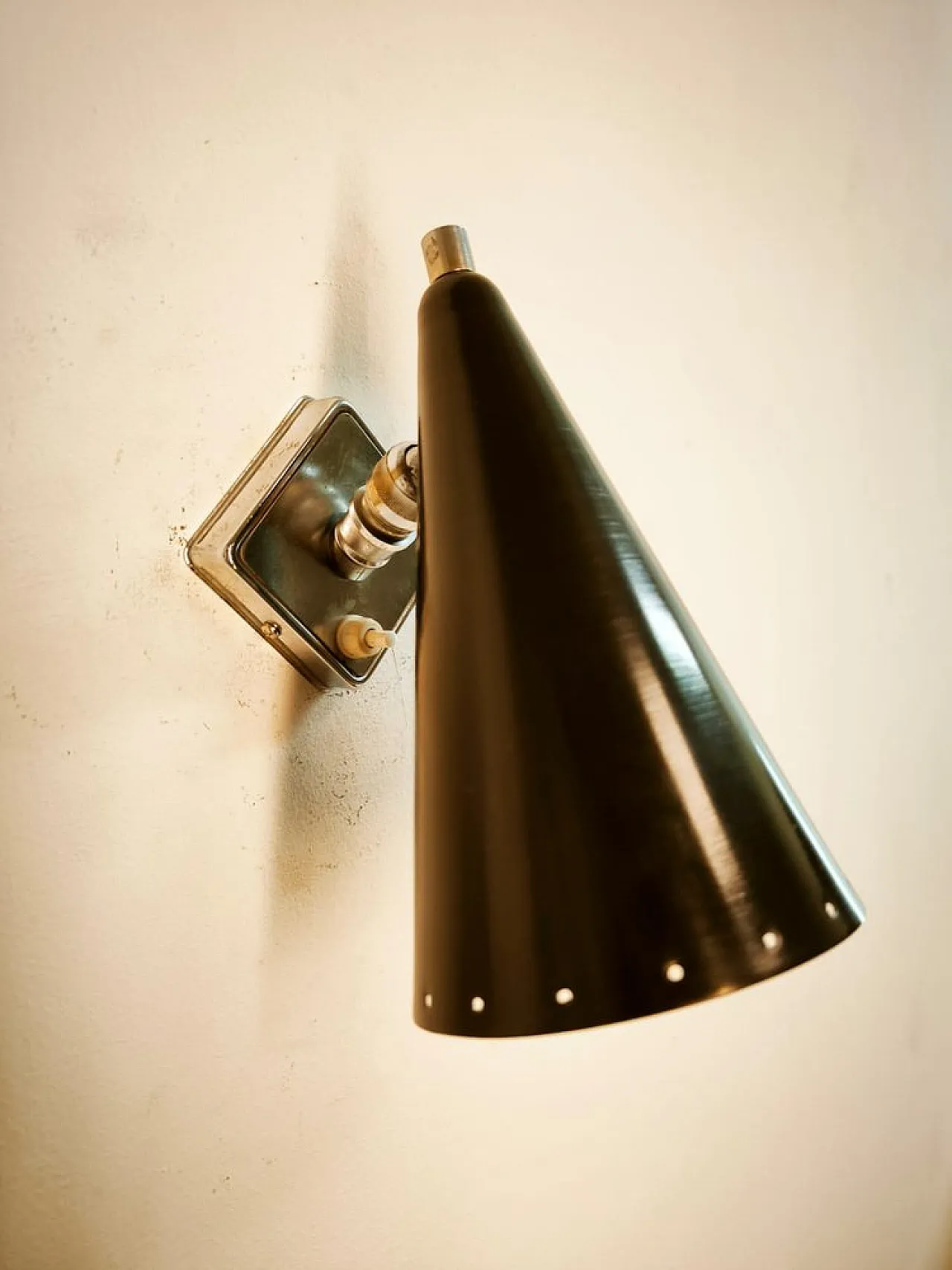 Wall light with adjustable joint and switch on base, 1960s 5