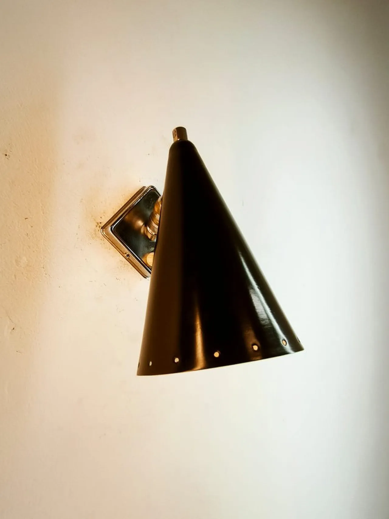 Wall light with adjustable joint and switch on base, 1960s 8