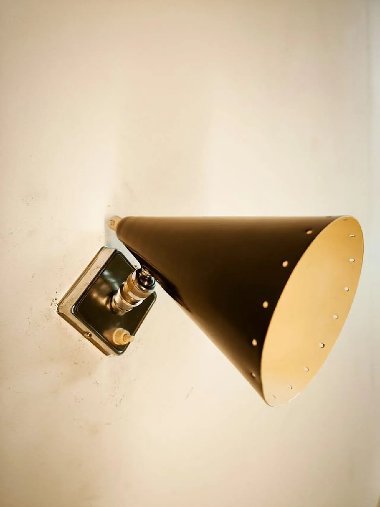 Wall light with adjustable joint and switch on base, 1960s 10