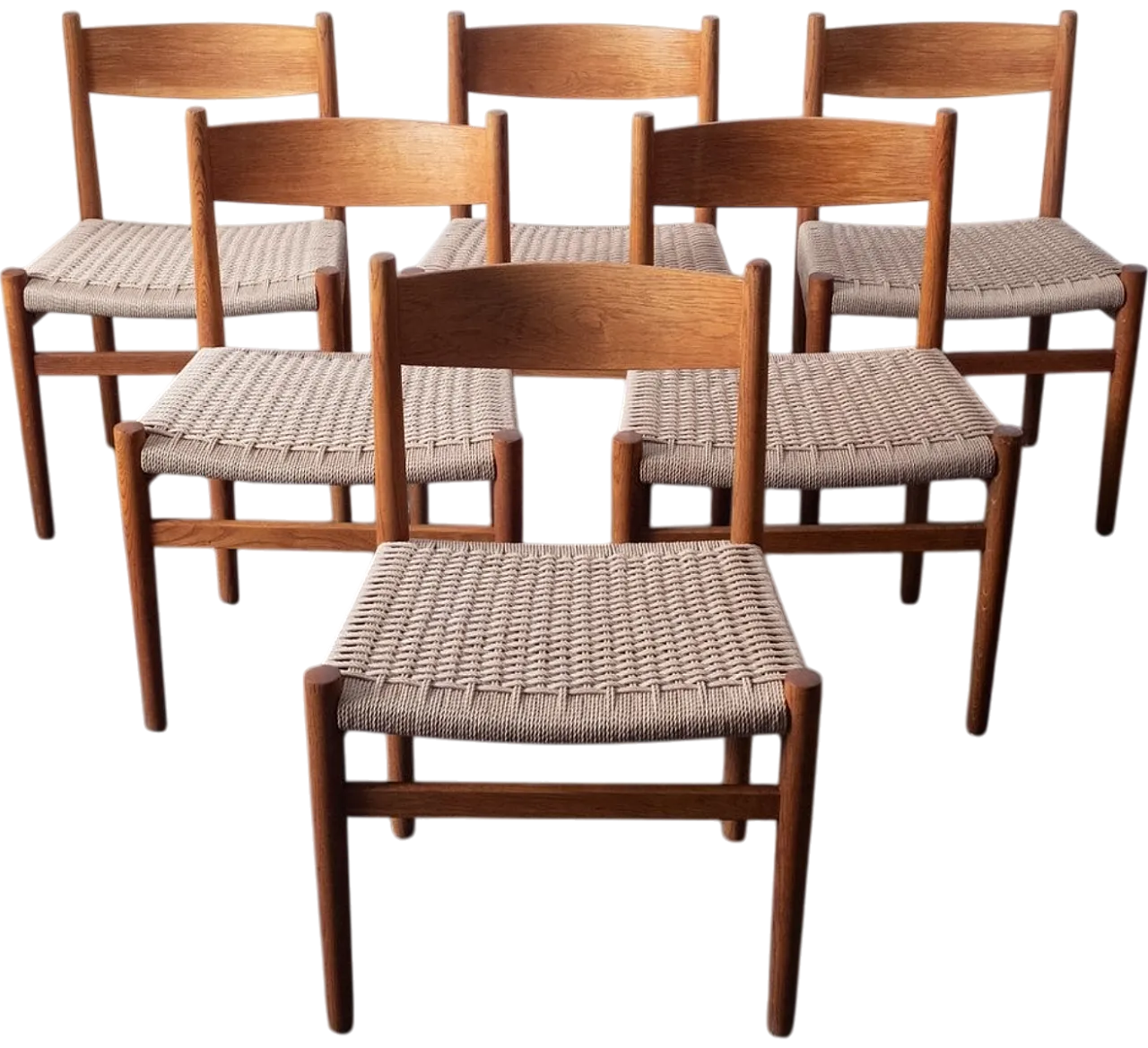 6 Ch40 chairs by Hans Wegner for Carl Hansen & Son, 1960s 11