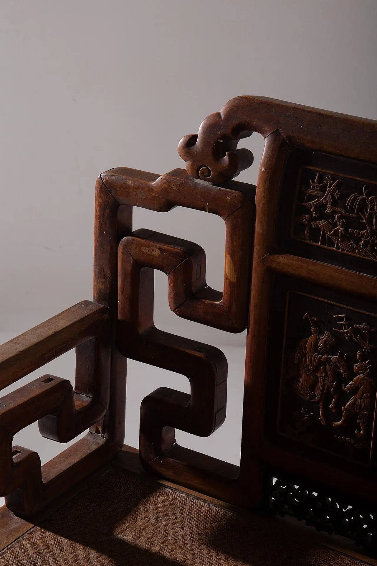 Chinese traditional Qing style wooden armchair, early 20th century 8