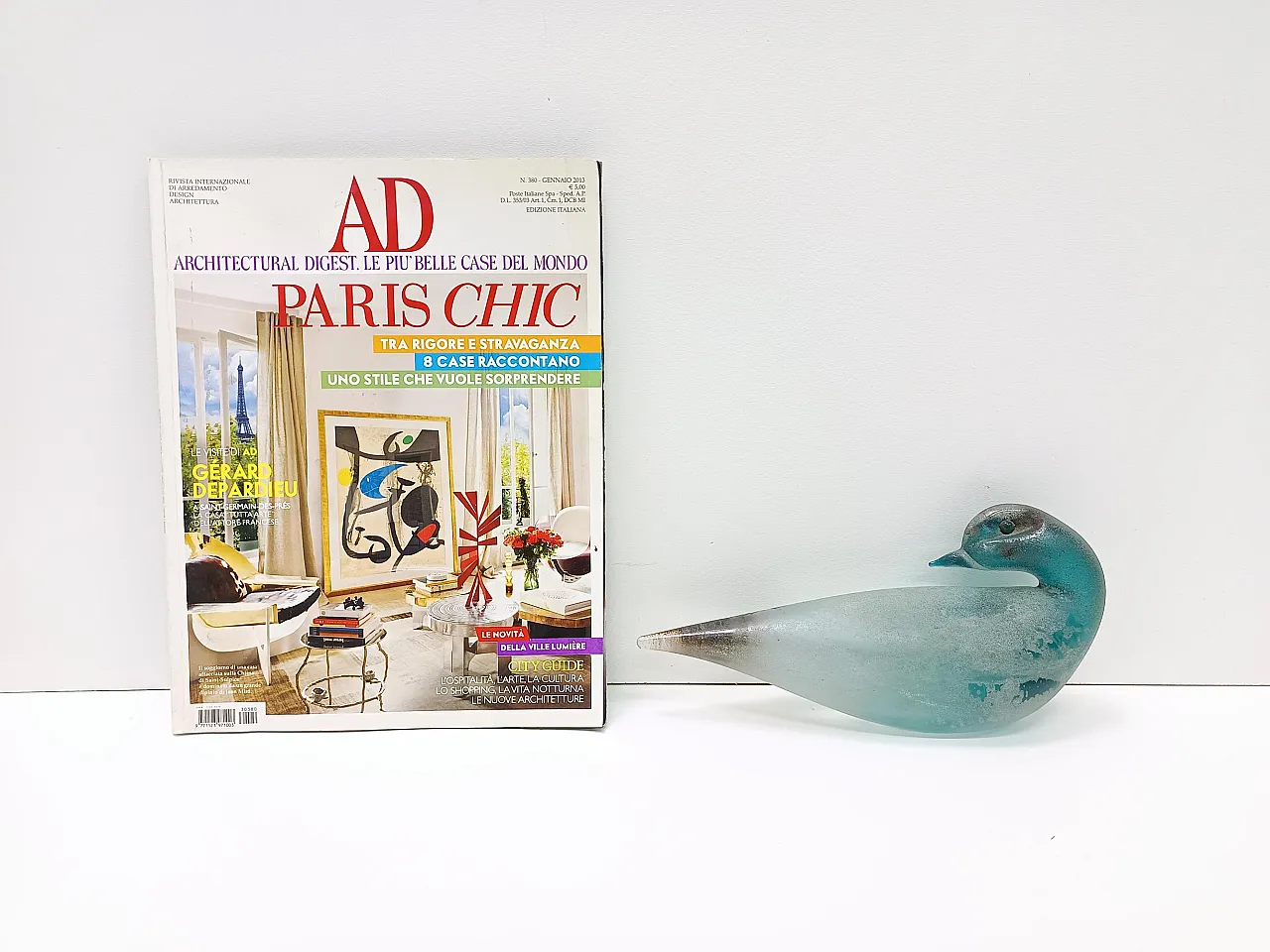 Teal Scavo Glass Bird by Gino Cenedese, 60s 4