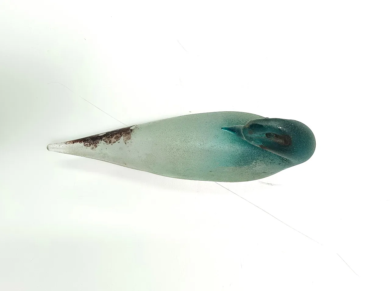 Teal Scavo Glass Bird by Gino Cenedese, 60s 7