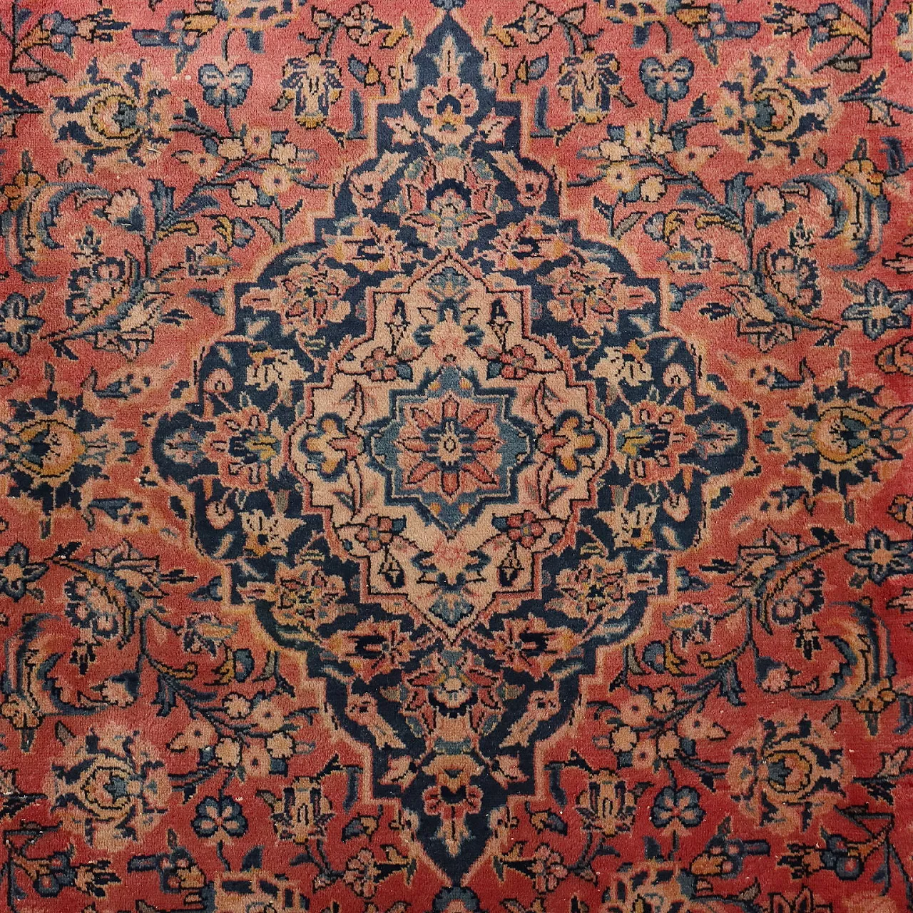 Keshan cotton and wool carpet, late 20th century 3