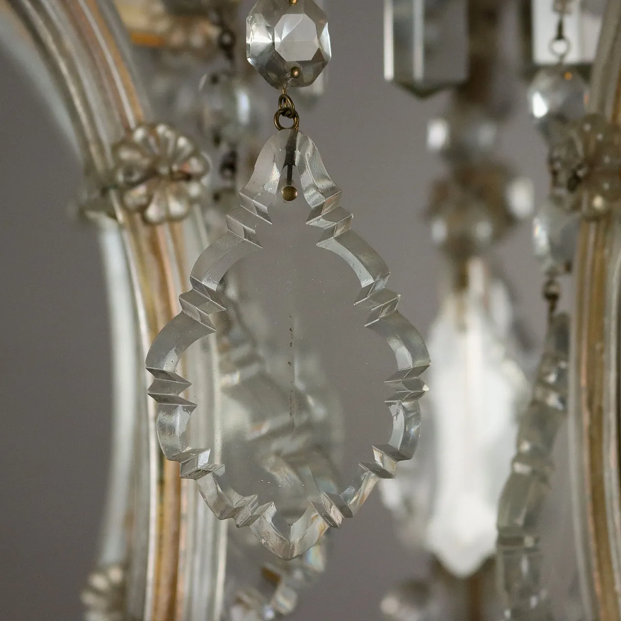 Chandelier Maria Theresa in glass, 20th century 5