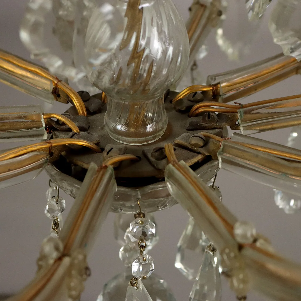 Chandelier Maria Theresa in glass, 20th century 7