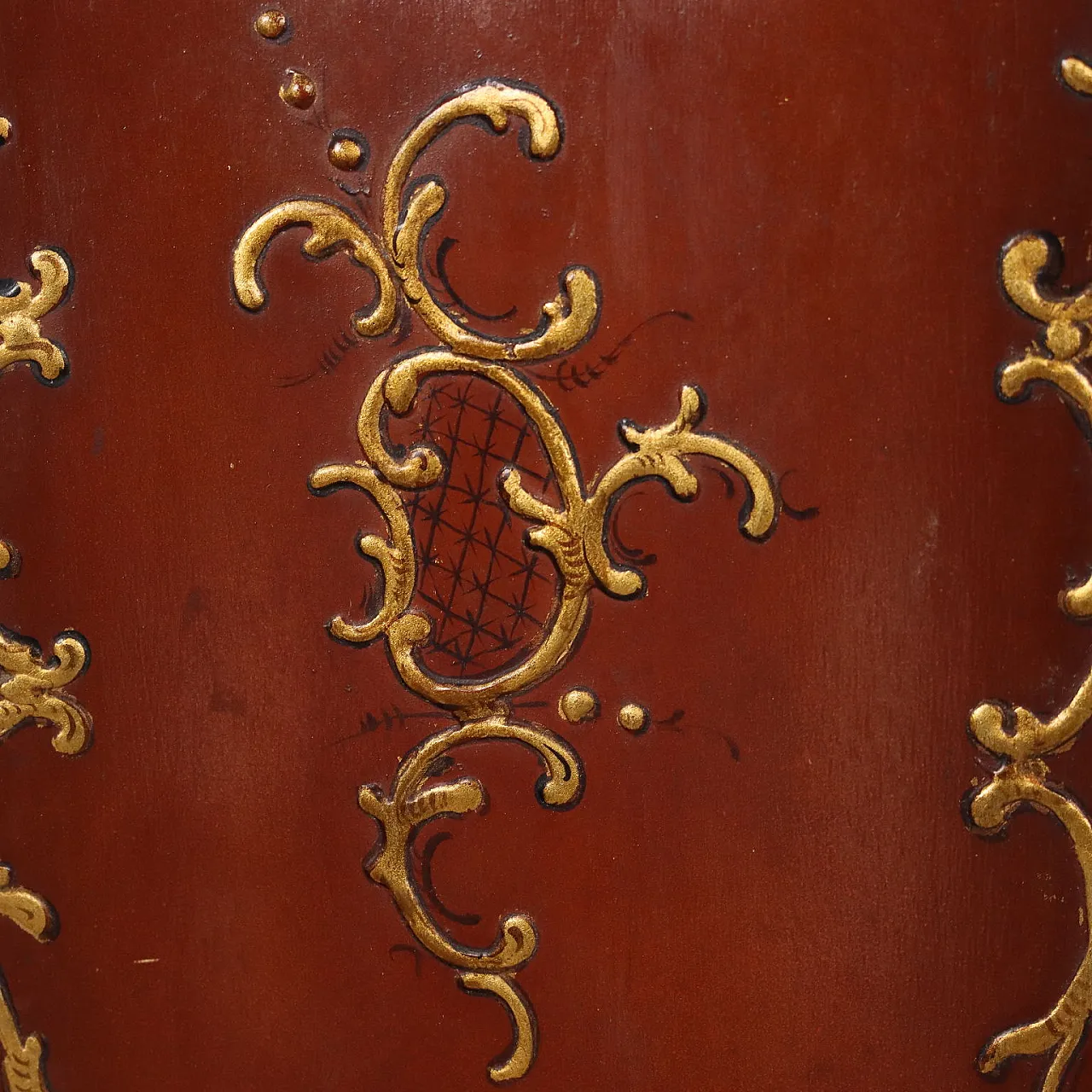 Side Bar cabinet Baroque style in lacquered & gilded wood, 20thCentury 6