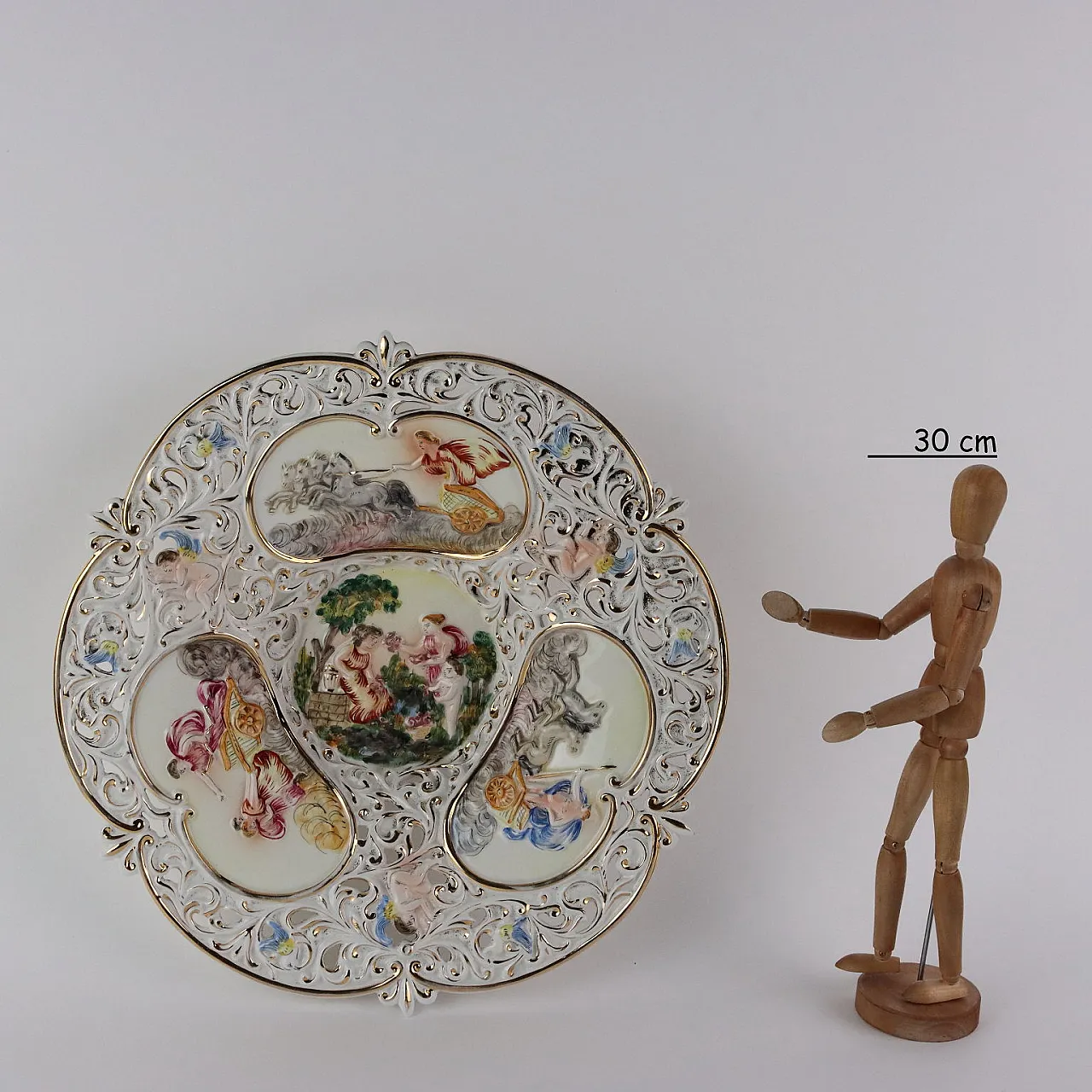 Plates Capodimonte ceramic, 1960s 2