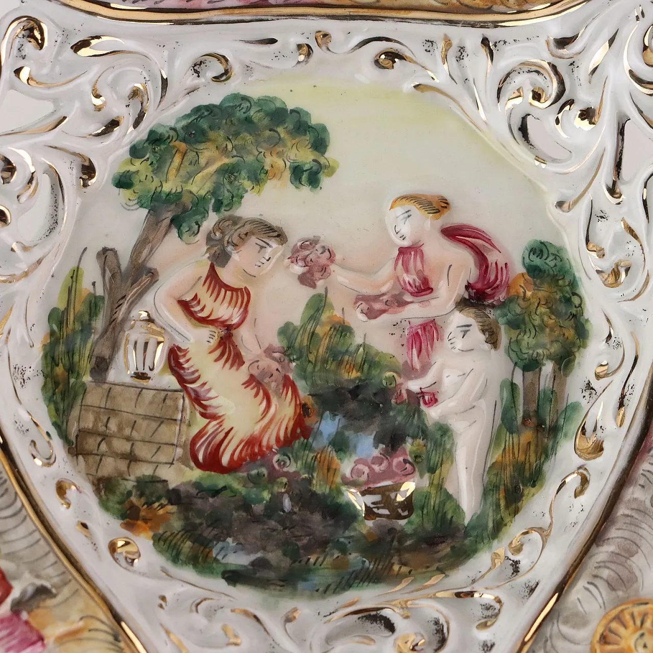 Plates Capodimonte ceramic, 1960s 8