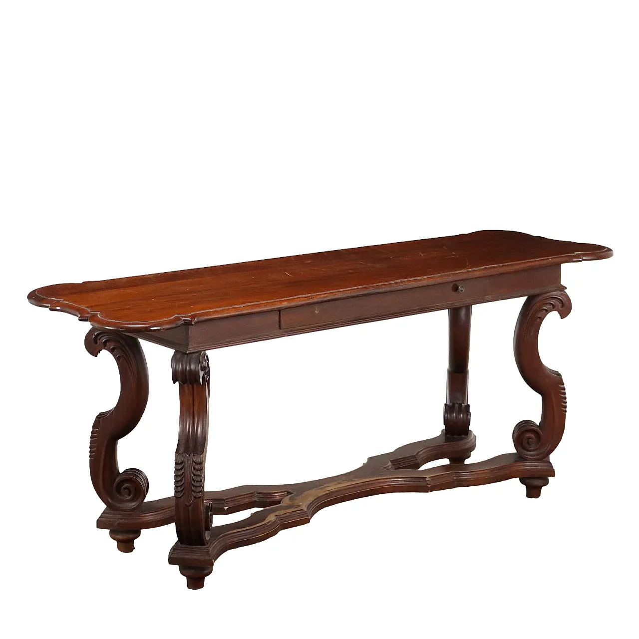 Poplar and walnut writing desk, early 20th century 1